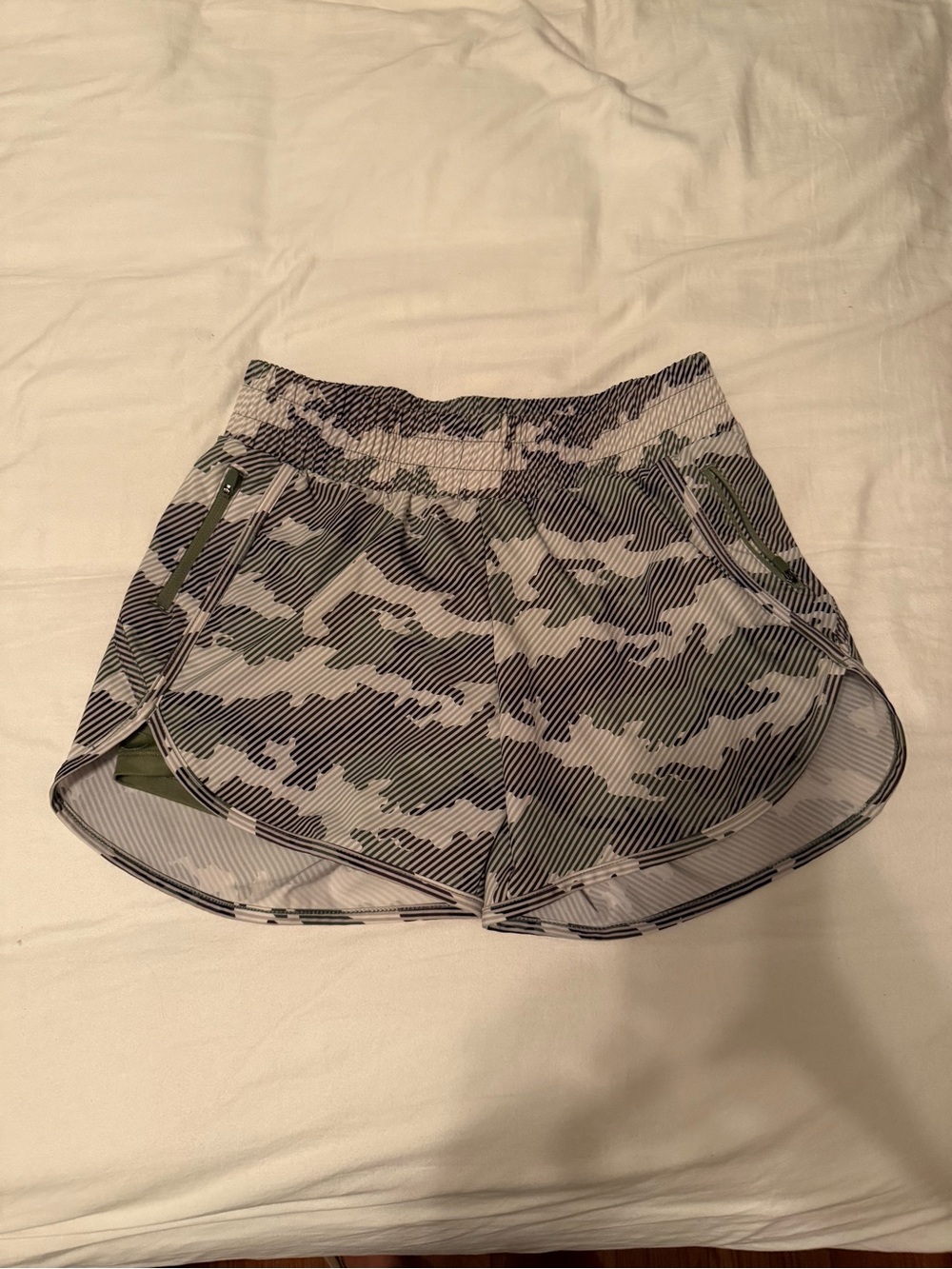 Avia Olive and Gray Camo Athletic Shorts
